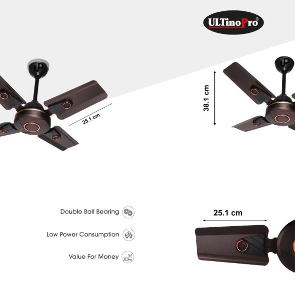UltinoPro High-Speed Ceiling Fan (Smoke Brown 24inch 600mm) 5-Star 2Year Warranty. (SH24, 24Inch) - Image 3