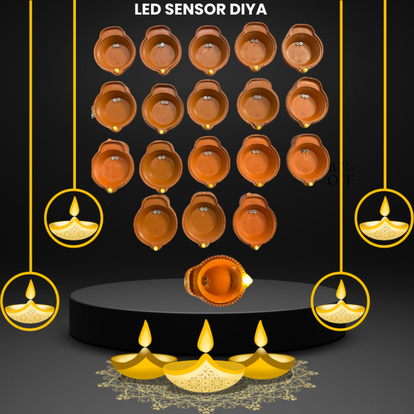 SHRI RAM JI Water SANSOR LED Diya for Diwali/Sensor DIPAWALI DIYE | Long Life Diya | Removal BETTERY (48-Pieces) - Image 5