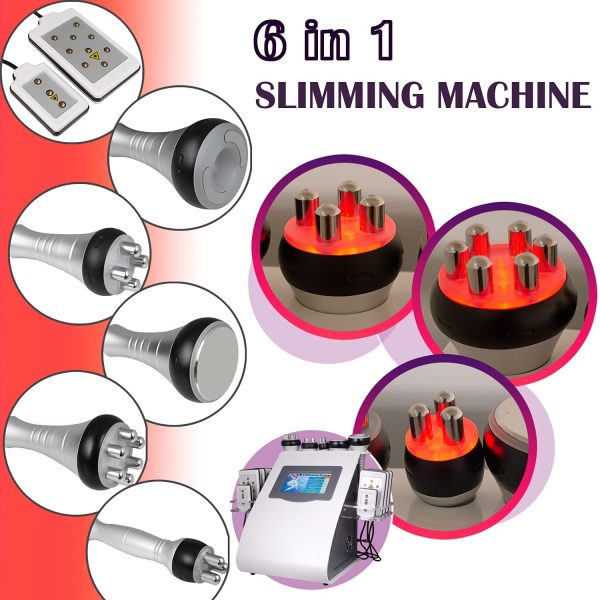 6 in 1 120K Ultrasonic Rf Cavitation Vacuum Rf body slimming machine laser lipo weight loss cellulite removal body sculpting - Image 4