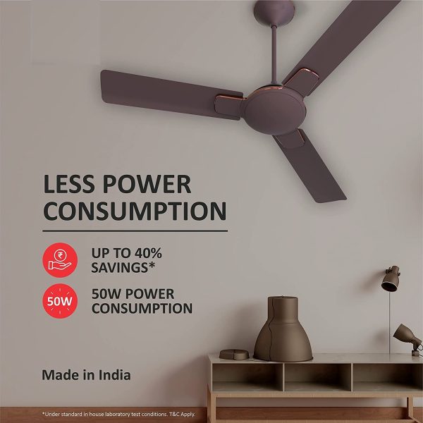 UltinoPro 1200mm Enticer Energy Saving Ceiling Fan (Smoke Brown Copper, Pack of 1) - Image 2