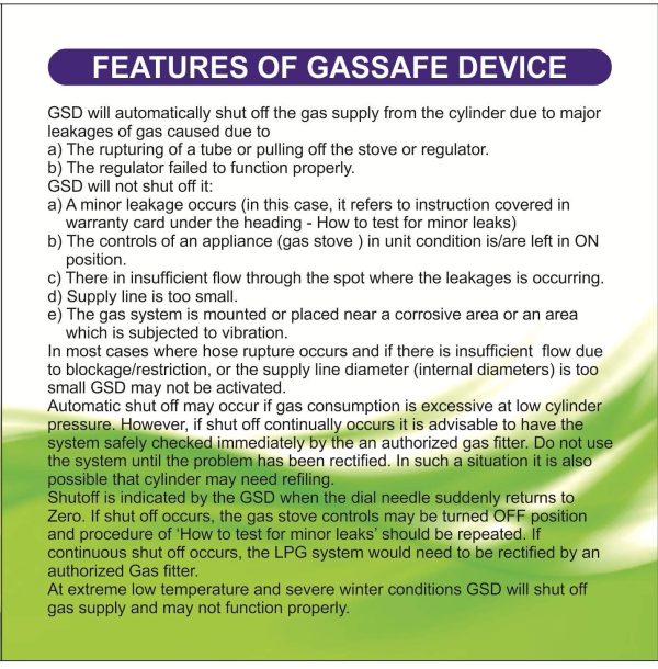 INDIAS Gas Safety Device, 30 Year Life Cycle ( Golden ) - Image 4