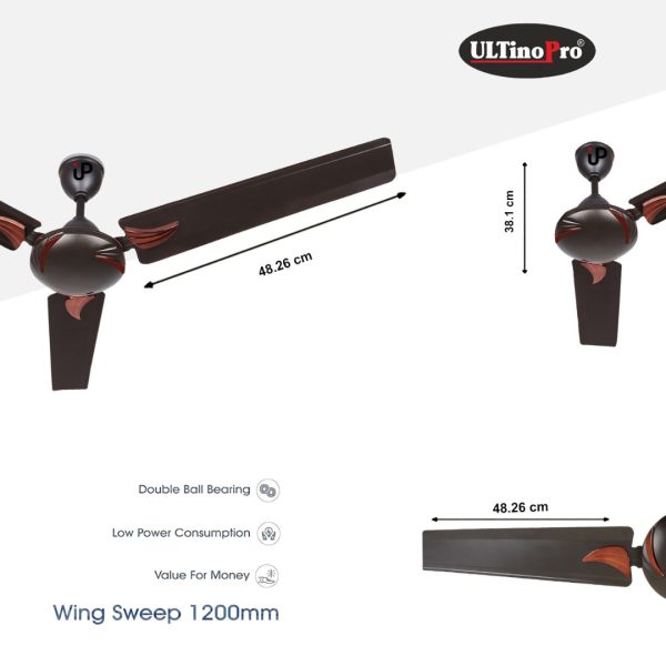 ULTINO-PRO® High-Speed Ceiling Fan (48inch 1200mm) 5-Star 2Year Warranty. (IVORY AURA, 48 Inch). - Image 2