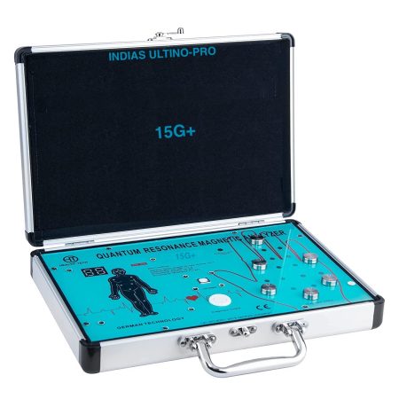 23G+ INDIAS ULTINO-PRO® Quantum Resonance Magnetic Analyzer Full Body Check-Up Machine (New Latest Version), Silver (HAND+FINGER SENSOR)