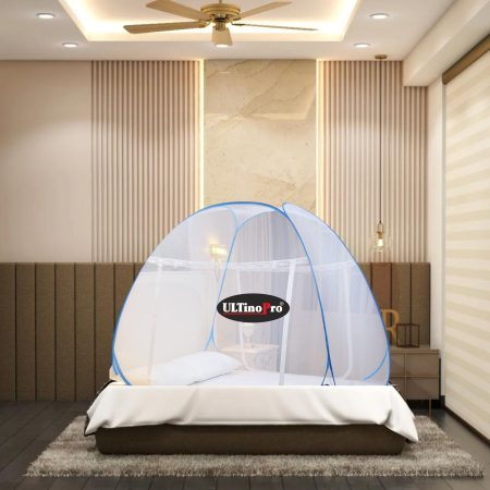 ULTINO-PRO® Royal Mosquito Net Double Bed Net for Size King Foldable Child Mosquitoes with Adults Mosquito of 6 Saviours Mosquito-Nets. (Multi Color)