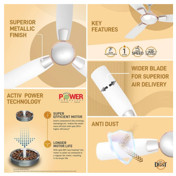 ULTINOPRO Superior Tora Ceiling Fan 48 inch 1200 mm - Image 5